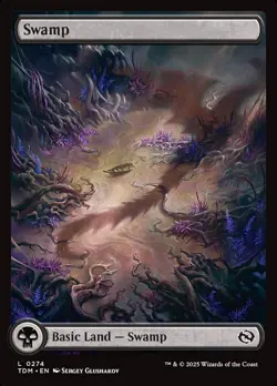 Swamp (274) Full Art Tarkir: Dragonstorm TDM MTG Magic - Image 1