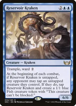 Reservoir Kraken Foil (056) Streets of New Capenna SNC MTG Magic - Image 1