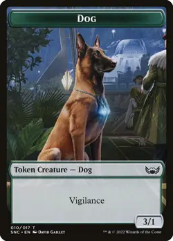 Dog (010) // Treasure (013) Foil Token Streets of New Capenna SNC MTG Magic - Image 1
