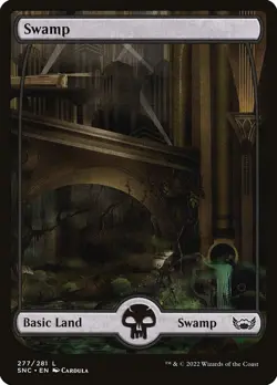 Swamp (277) Full Art Streets of New Capenna SNC MTG Magic - Image 1