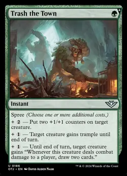 Trash the Town Foil (186) Outlaws of Thunder Junction OTJ MTG Magic - Image 1