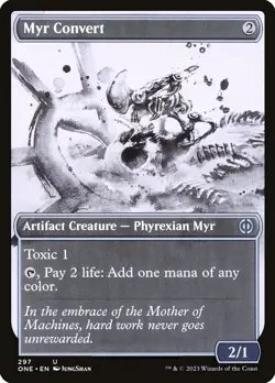 Myr Convert (297) Showcase Phyrexia: All Will Be One ONE MTG Magic - Image 1