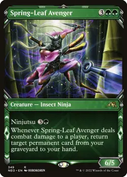 Spring-Leaf Avenger Foil (349) Showcase Kamigawa: Neon Dynasty NEO MTG Magic - Image 1