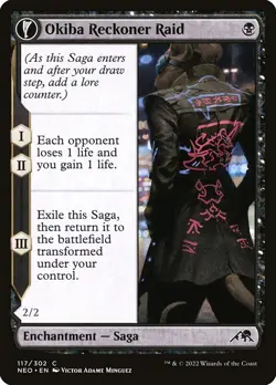 Okiba Reckoner Raid // Nezumi Road Captain Foil (117) Kamigawa: Neon Dynasty MTG - Image 1