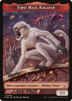 First Mate Ragavan (006) // Thopter (019) Foil Token March of the Machine MTG - Image 2