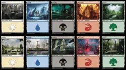 Murders at Karlov Manor Basic Land set (1 each of 10) Foil MTG Magic - Image 1