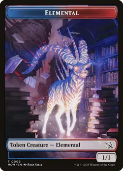 Elemental // Wrenn and Realmbreaker Emblem (023) Foil Token MOM MTG - Image 2