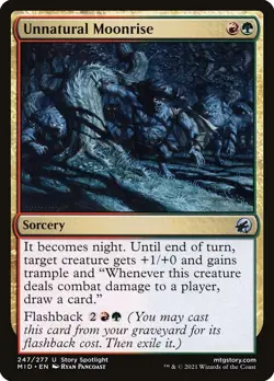 Unnatural Moonrise (247) Innistrad: Midnight Hunt MID MTG Magic - Image 1