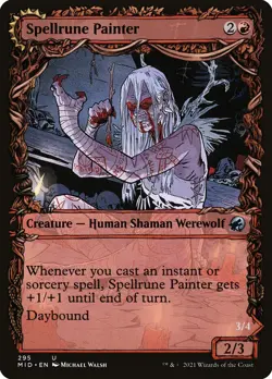 Spellrune Painter // Spellrune Howler Foil Showcase Innistrad: Midnight Hunt MTG - Image 1