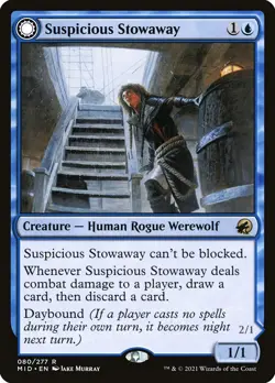 Suspicious Stowaway // Seafaring Werewolf (080) Innistrad: Midnight Hunt MID MTG - Image 1