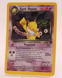 Team Rocket's Dark Hypno 9/82 Rare Holo Pokemon TCG Card - Image 1