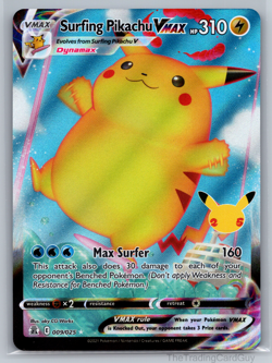 Surfing Pikachu Vmax - 009/025 - Ultra Rare - Celebrations - Pokemon Card - NM - Image 1