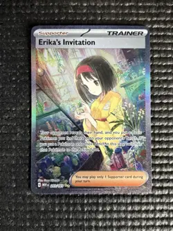 Pokemon Card TCG Scarlet & Violet Trainer Supporter Erika's Invitation 203/165 - Image 1