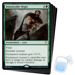 INDOMITABLE MIGHT X4 Adventures In The Forgotten Realms: Commander Magic MTG - Image 1