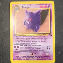 Gengar Fossil 1st Edition Rare 20/62 80 HP Stage 2 1999 (English) Pokemon - Image 1