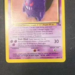 Gengar Fossil 1st Edition Rare 20/62 80 HP Stage 2 1999 (English) Pokemon - Image 3