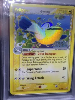 2006 POKEMON EX CRYSTAL GUARDIANS #26 PELIPPER-REVERSE FOIL PSA 9 - Image 2