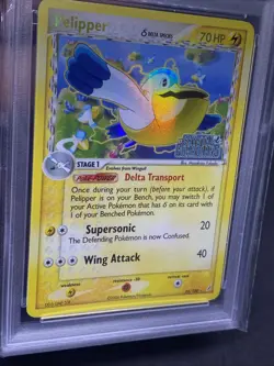 2006 POKEMON EX CRYSTAL GUARDIANS #26 PELIPPER-REVERSE FOIL PSA 9 - Image 3