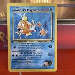Pokemon TCG Giovanni’s Magikarp 73/132 1st Edition Gym Challenge Common WOTC - Image 3
