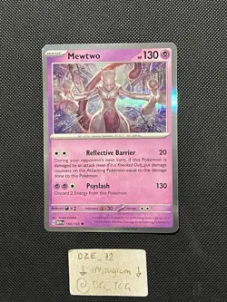 Pokemon ENGLISH - 151 - Mewtwo - 150/165 - Holo Rare - M/NM - Image 1