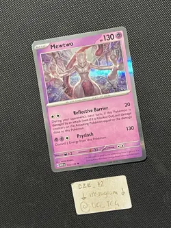 Pokemon ENGLISH - 151 - Mewtwo - 150/165 - Holo Rare - M/NM - Image 3