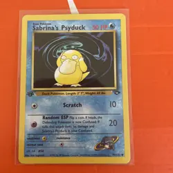 Pokemon TCG Sabrina’s Psyduck 99/132 1st Edition Gym Challenge Common WOTC - Image 1