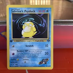 Pokemon TCG Sabrina’s Psyduck 99/132 1st Edition Gym Challenge Common WOTC - Image 3