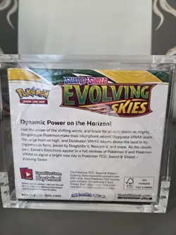 Pokemon TCG Sword & Shield Evolving Skies Booster Box Sealed with acrylic case - Image 3