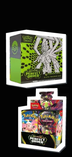 PRESALE - Perfect Order Pokemon Center Bundle: 1x ETB, 1x Booster Box (36 Packs) - Image 1