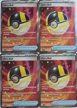 Pokemon TCG English Ultra Ball ASC 264/217 Ultra Rare x4 (Playset) - NM - Image 1