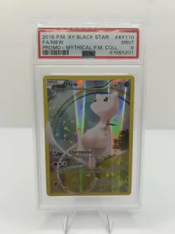 2016 POKEMON XY BLACK STAR PROMO MYTHICAL POKEMON COLL #XY110 FULL ART/MEW PSA 9 - Image 1