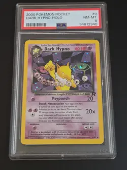 Vintage Pokemon Dark Hypno #9 Team Rocket 2000 PSA 8 - Image 1
