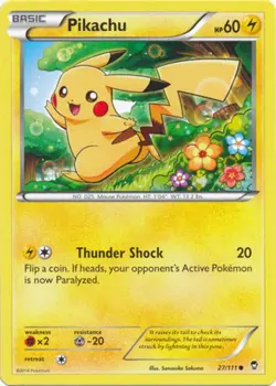 4x Lightly Played Pikachu - 27/111 - Common Pokemon Furious Fists - Image 1
