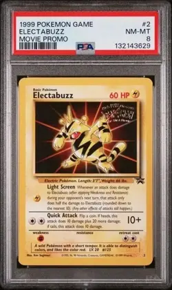 Pokemon Movie Promo #2 Electabuzz PSA 8 1999 - Image 1