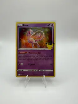 Pokemon Mew 011/025 Celebrations Holo Rare Basic 60HP Mysterious Tail Psyshot - Image 1