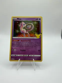 Pokemon Mew 011/025 Celebrations Holo Rare Basic 60HP Mysterious Tail Psyshot - Image 2