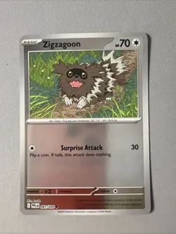 Pokemon TCG * Phantasmal Flames * 81/94 Zigzagoon REVERSE HOLO Common * FRESH PK - Image 1
