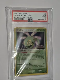 2007 POKEMON EX POWER KEEPERS CRADILY 7/108 REVERSE STAMPED FOIL RARE PSA 9 - Image 1