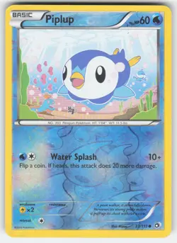 Piplup 33/113 Common Legendary Treasures Pokemon Reverse Holo MP - Image 1