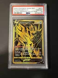 Pokemon Sword & Shield Zamazenta V SWSH077 Black Star Promo - PSA 10 GEM MINT - Image 1