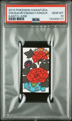 2013 POKEMON HANAFUDA KANTO JUNE KINGLER/VENONAT/VENUSAUR PSA 10 - Image 1