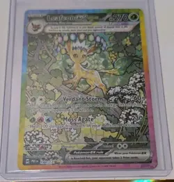 LEAFEON EX 144/131 NEAR MINT FULL ART PRISMATIC EVOLUTIONS Pokemon ENGLISH - Image 1
