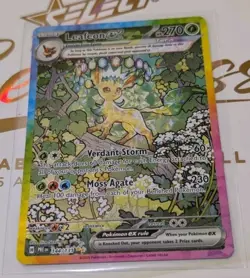 LEAFEON EX 144/131 NEAR MINT FULL ART PRISMATIC EVOLUTIONS Pokemon ENGLISH - Image 3