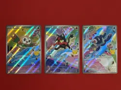 Rowlet Litten Popplio MEP 043 044 045 First Partner Series 1 Promo Pokemon Set - Image 1