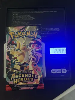 Extremely Heavy 22.89g Pokemon Ascended Heroes Booster Pack Potential God PackU! - Image 1