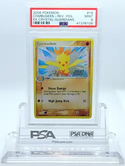 POKEMON EX CRYSTAL GUARDIANS COMBUSKEN #16 REVERSE HOLOFOIL PSA 9 MINT #41378108 - Image 1
