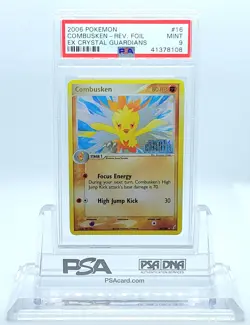 POKEMON EX CRYSTAL GUARDIANS COMBUSKEN #16 REVERSE HOLOFOIL PSA 9 MINT #41378108 - Image 2
