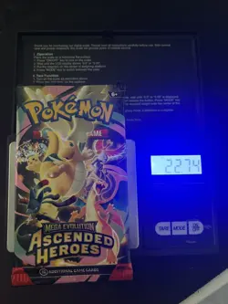 Extremely Heavy 22.74g Pokemon Ascended Heroes Booster Pack Potential God PackU! - Image 1