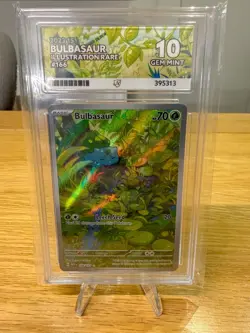 Pokemon 151 TCG Bulbasaur Holo Illustration Rare 166/165 - Ace 10 - GEM MINT - Image 1
