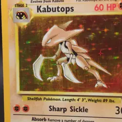 1999 Pokemon TCG Kabutops 9/62 Fossil Holo *INK RUN ERROR* See Pics 😳 - Image 2